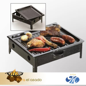 Brasero de mesa enlozado