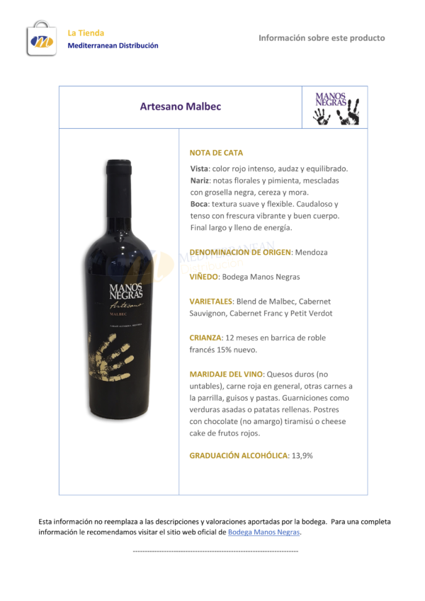 Artesano Malbec