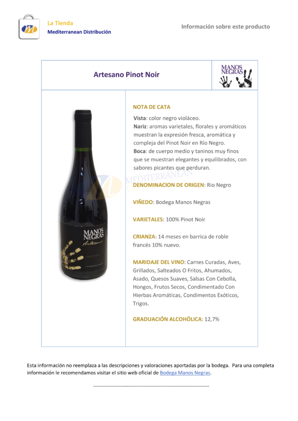 Artesano Pinot Noir