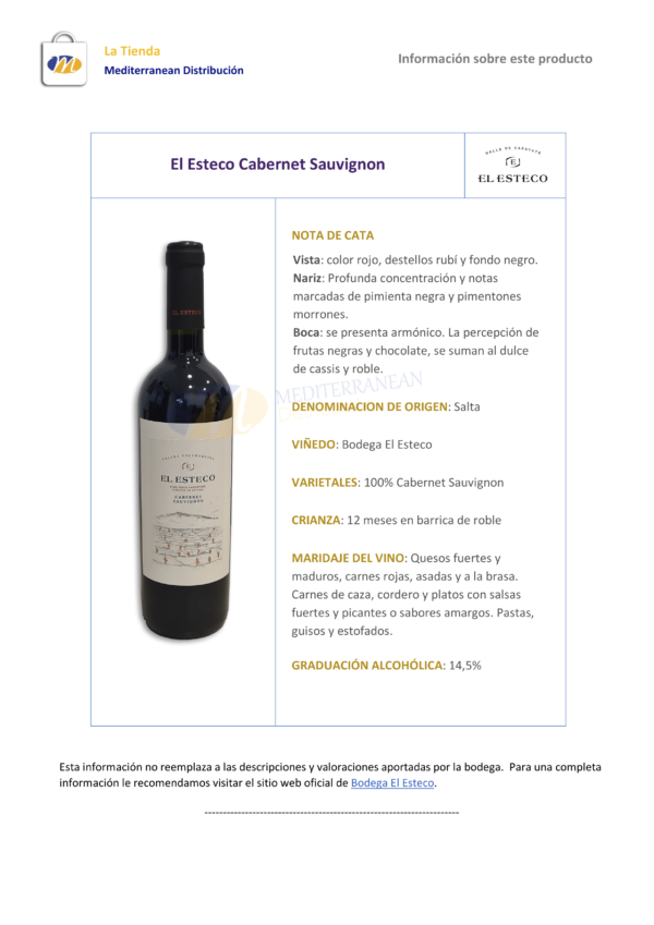 El Esteco Cabernet Sauvignon