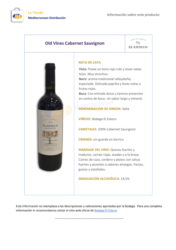 Old Vines Cabernet Sauvignon