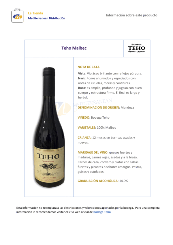 Teho Malbec - Imagen 2