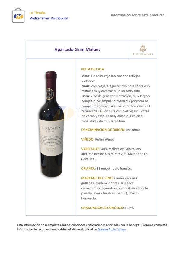 Apartado Gran Malbec