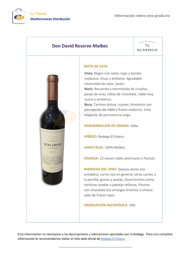 Don David Reserve Malbec