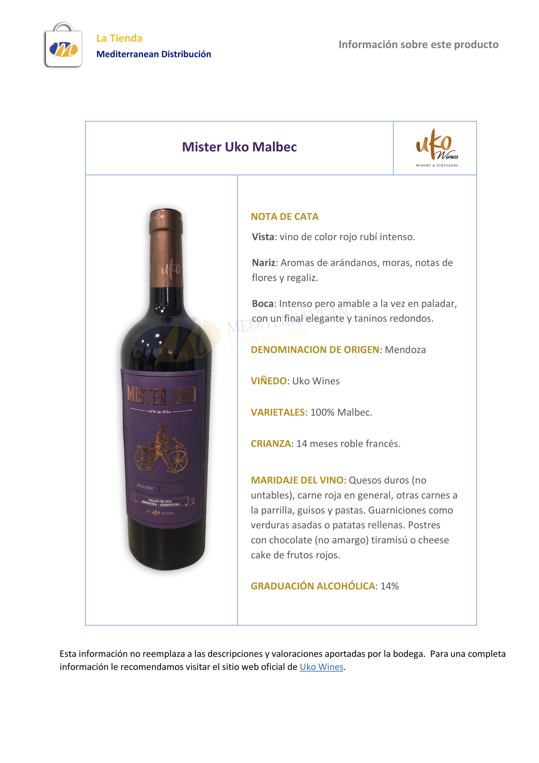 Mister Uko Malbec - Imagen 2