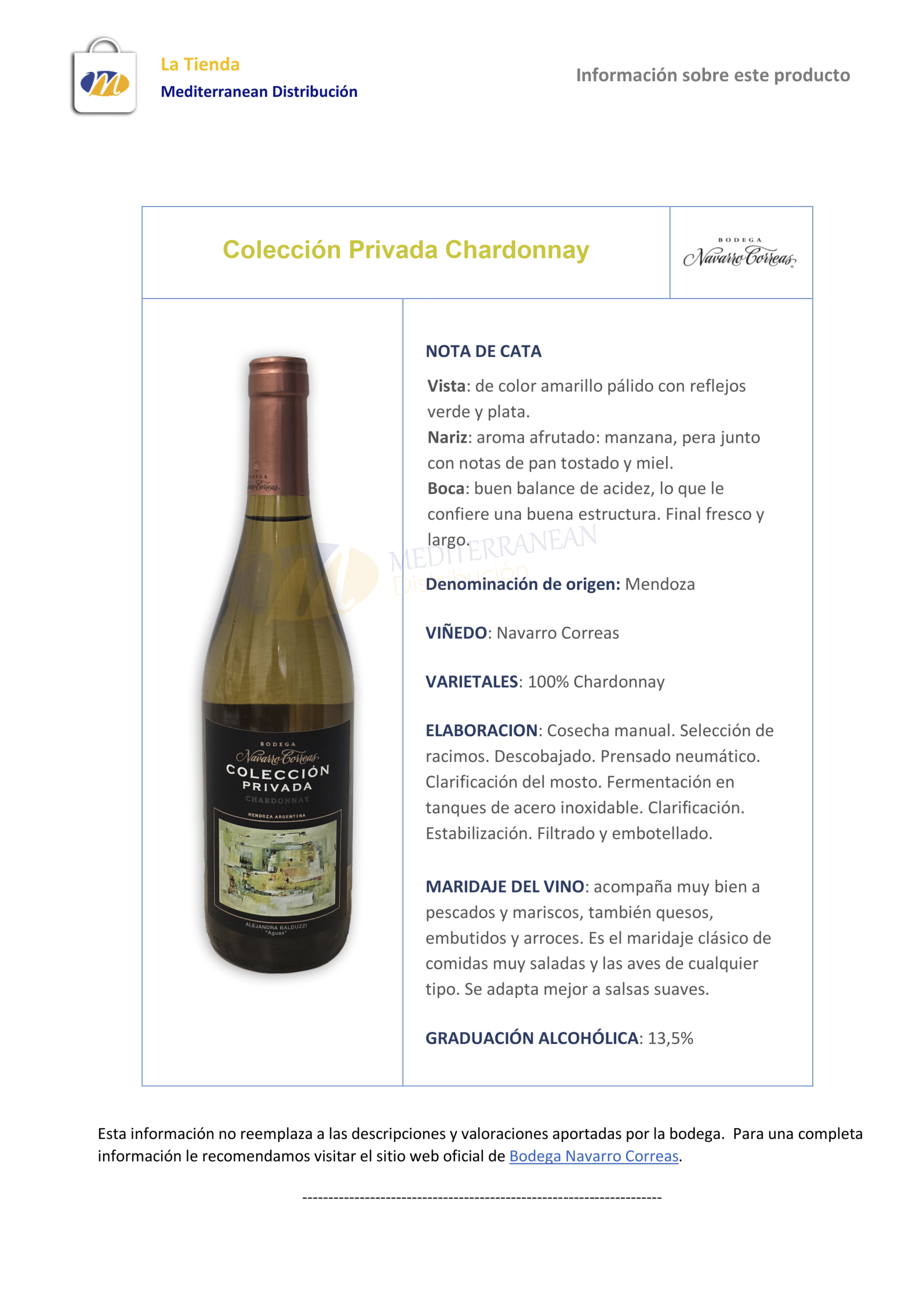 Colección Privada Chardonnay
