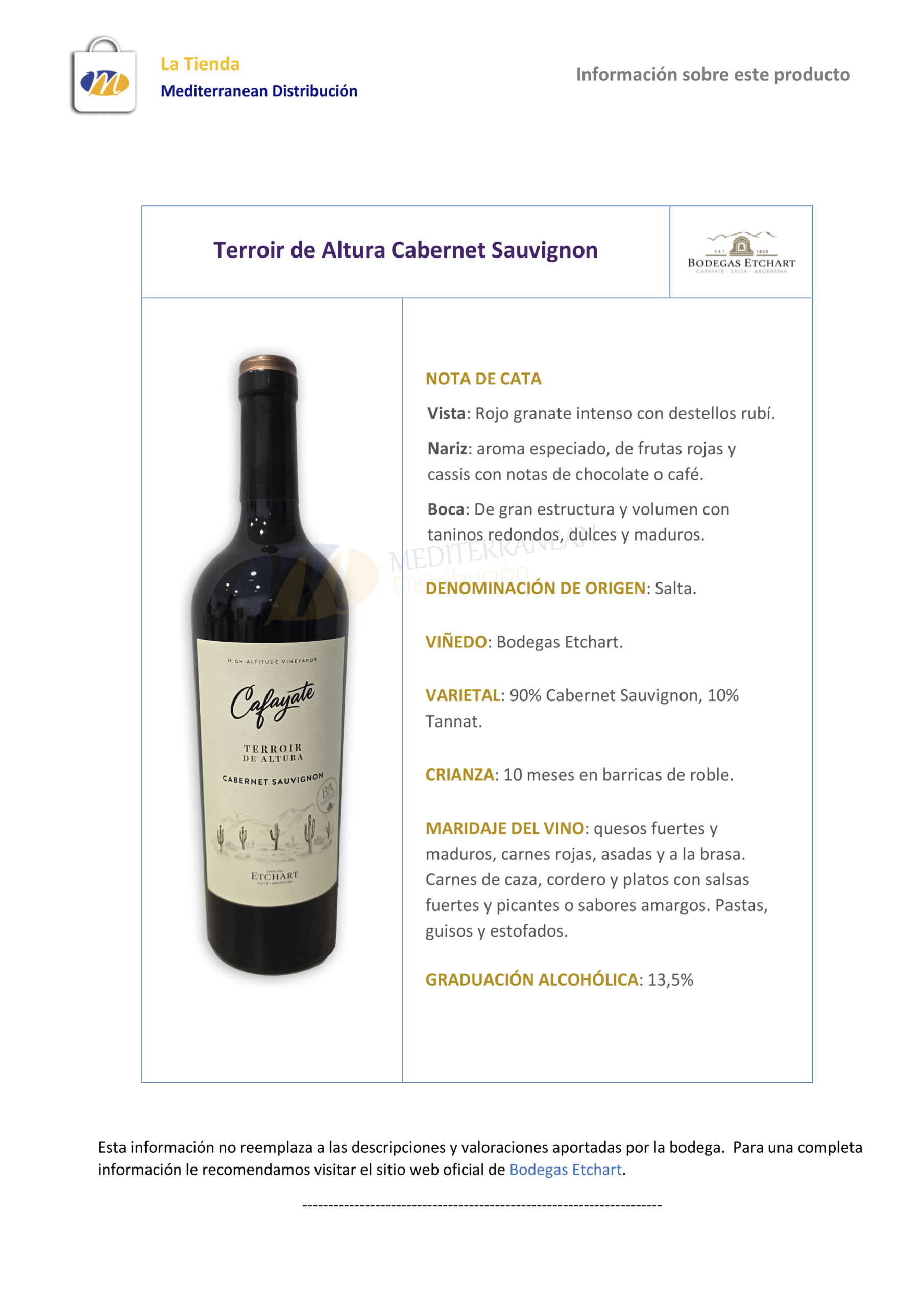 Terroir de Altura Cabernet Sauvignon