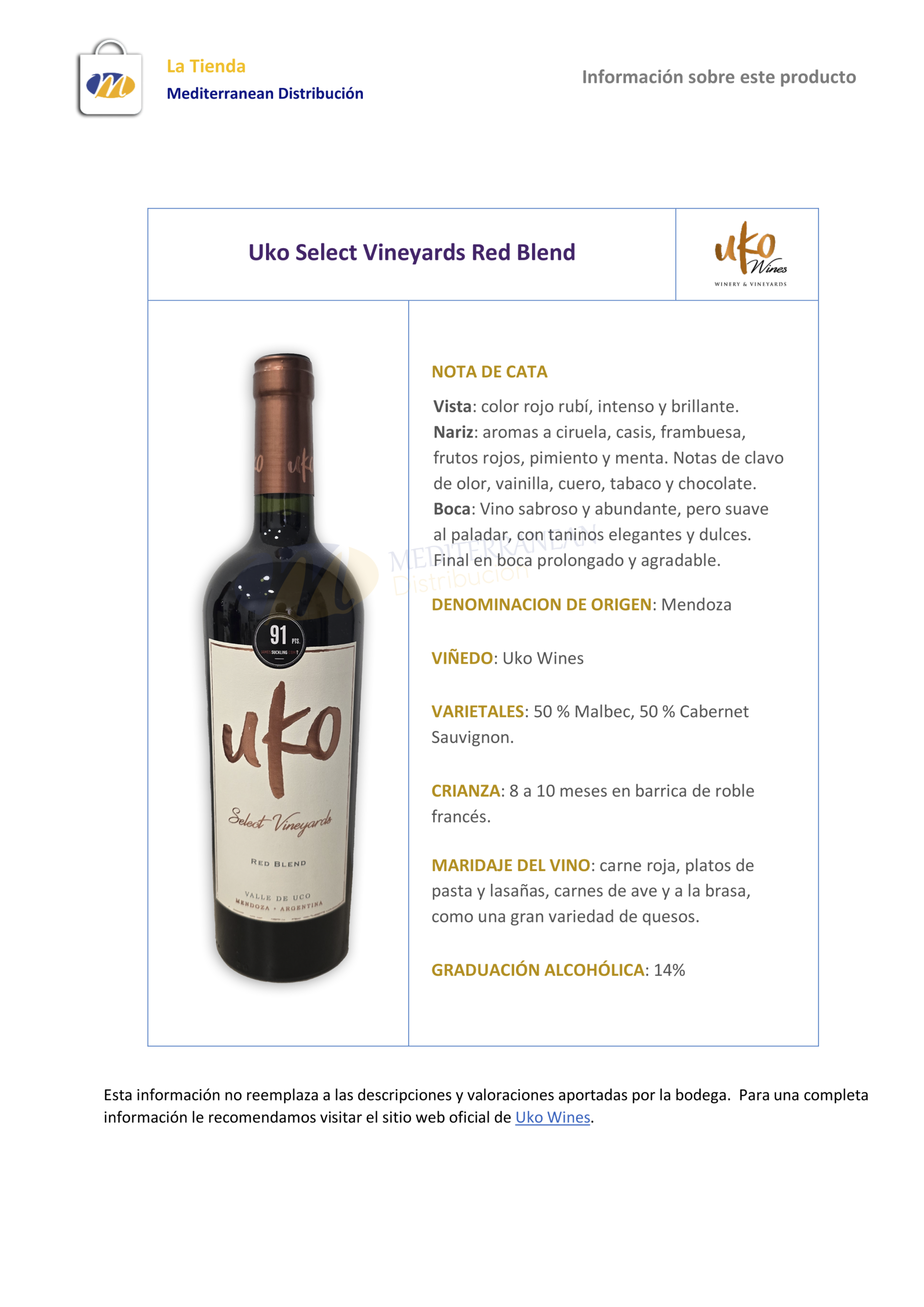 Uko Select Vineyards Red Blend