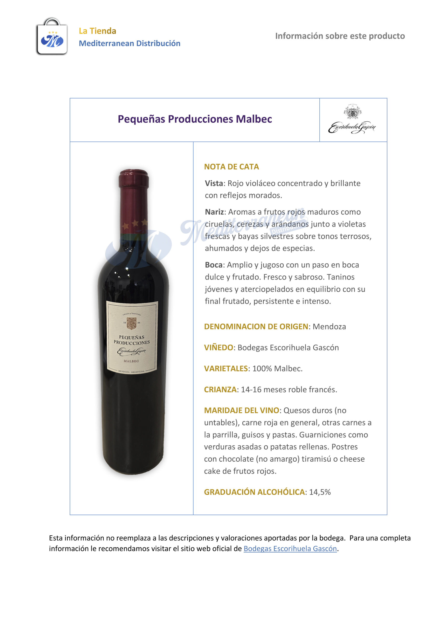 Pequeñas Producciones Malbec