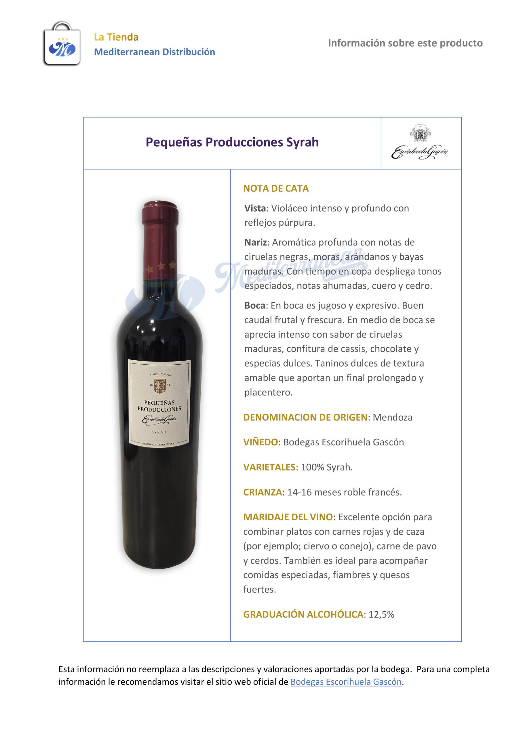 Pequeñas Producciones Syrah